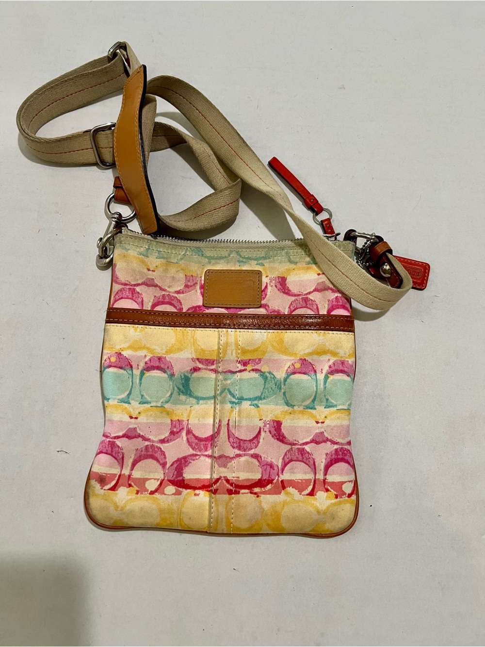 Coach Hampton Swingpack Crossbody Bag 41232 Multicolor